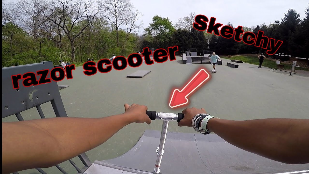 DOING RAZOR SCOOTER TRICKS AT SKATEPARK! YouTube