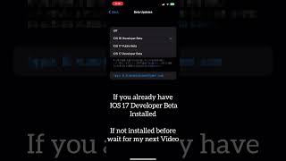 How to Install IOS 18 (with IOS 17 Developer Beta Profile) #apple #ios #ios18beta #shorts