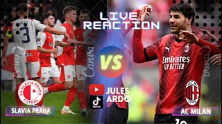 CHAMPIONS LEAGUE -   SLAVIA PRAHA VS AC MILAN (Live Reaction)