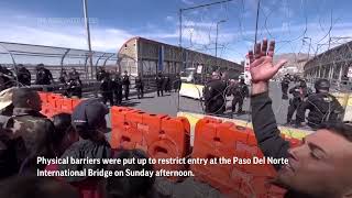 Chaos as migrants stopped at Mexico-US border