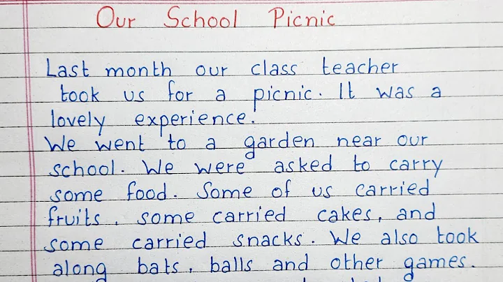 Write a short essay on Our School Picnic | Our School Picnic Essay | English