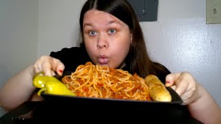 🍝SPAGHETTI BOLOGNESE/ IS THERE SUCH A THING AS TO NICE? MUKBANG  #eatingshow , #foodie, #bigbites