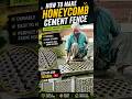 How To Make Honeycomb Cement Fence | Easy Step-by-Step Process 🔥