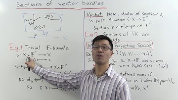 Sections of vector bundles