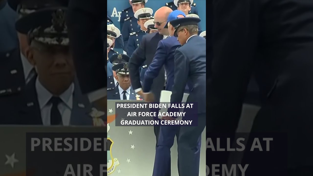 President Biden Falls At Air Force Academy Graduation Ceremony