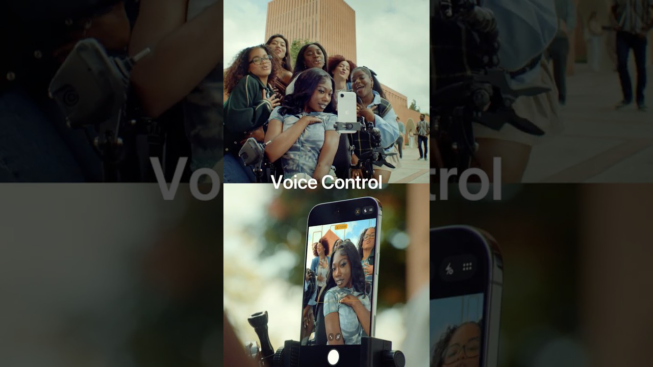 Take a selfie just by speaking. #Shorts