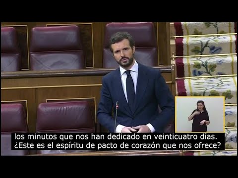 Duro ataque de Casado a Sánchez: "Usted no es el Rey"