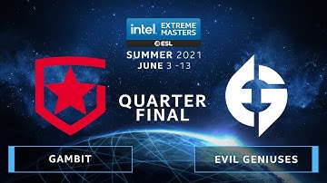 CS:GO - Gambit vs. Evil Geniuses [Dust2] Map 1 - IEM Summer 2021 - Quarter-final