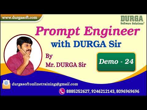 Prompt Engineer with DURGA Sir tutorials || Demo - 24 || by Mr. DURGA Sir On 27-02-2026 @7PM (IST)