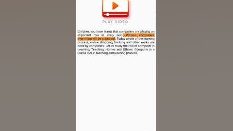 Std 2 Ch no.2 Topic : Role of Computer s in Teaching and Learning.