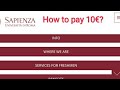 How to pay 10€ enrollment fee at Sapienza University of Rome| for freshmen