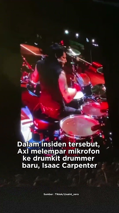 Axl Rose Mengamuk Mic Dibuang, Drumkit Drummer GNR Hancur #shorts