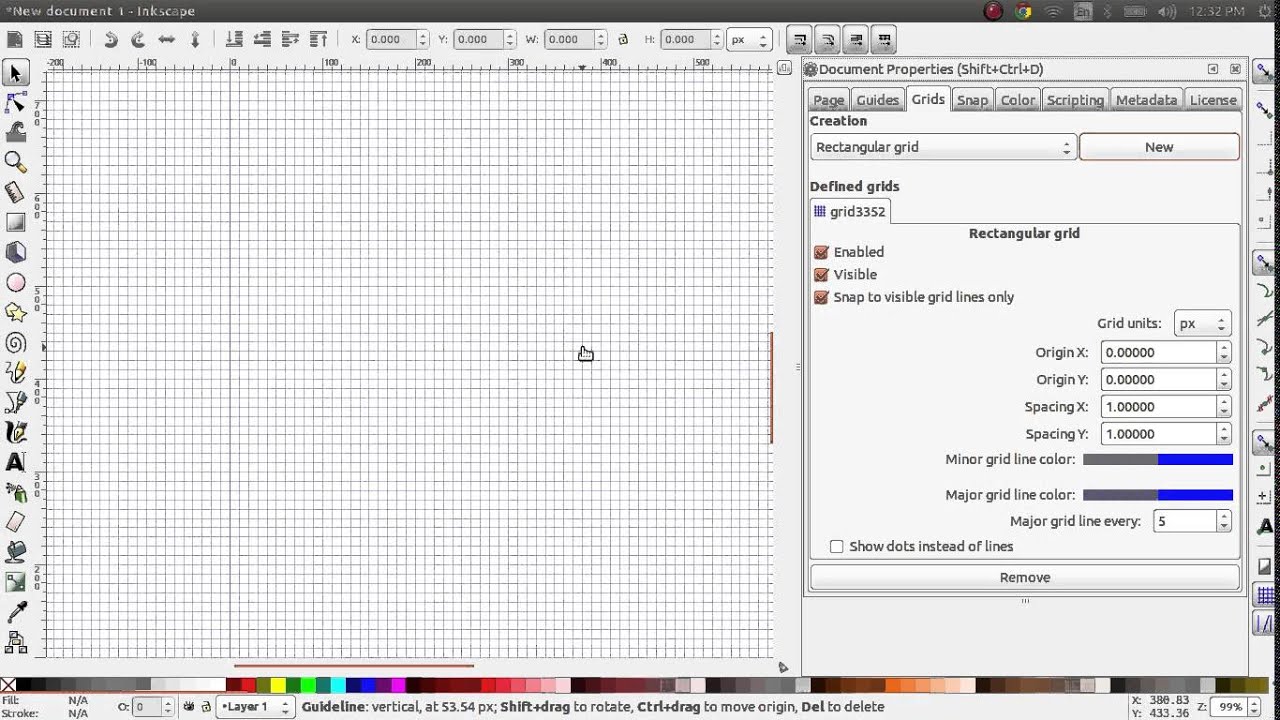 Inkscape Basics: Creating Grids