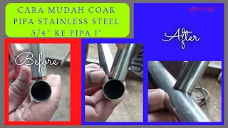 Cara Mudah Coak Pipa Stainless Steel 12 Ke Pipa 34 , Tidak Semua Orang Tidak Tahu