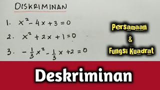 Matematika kelas 9 | Cara mencari Diskriminan Persamaan Kuadrat