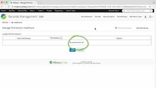 Alfresco Governance Services 2.6 - Set user permissions