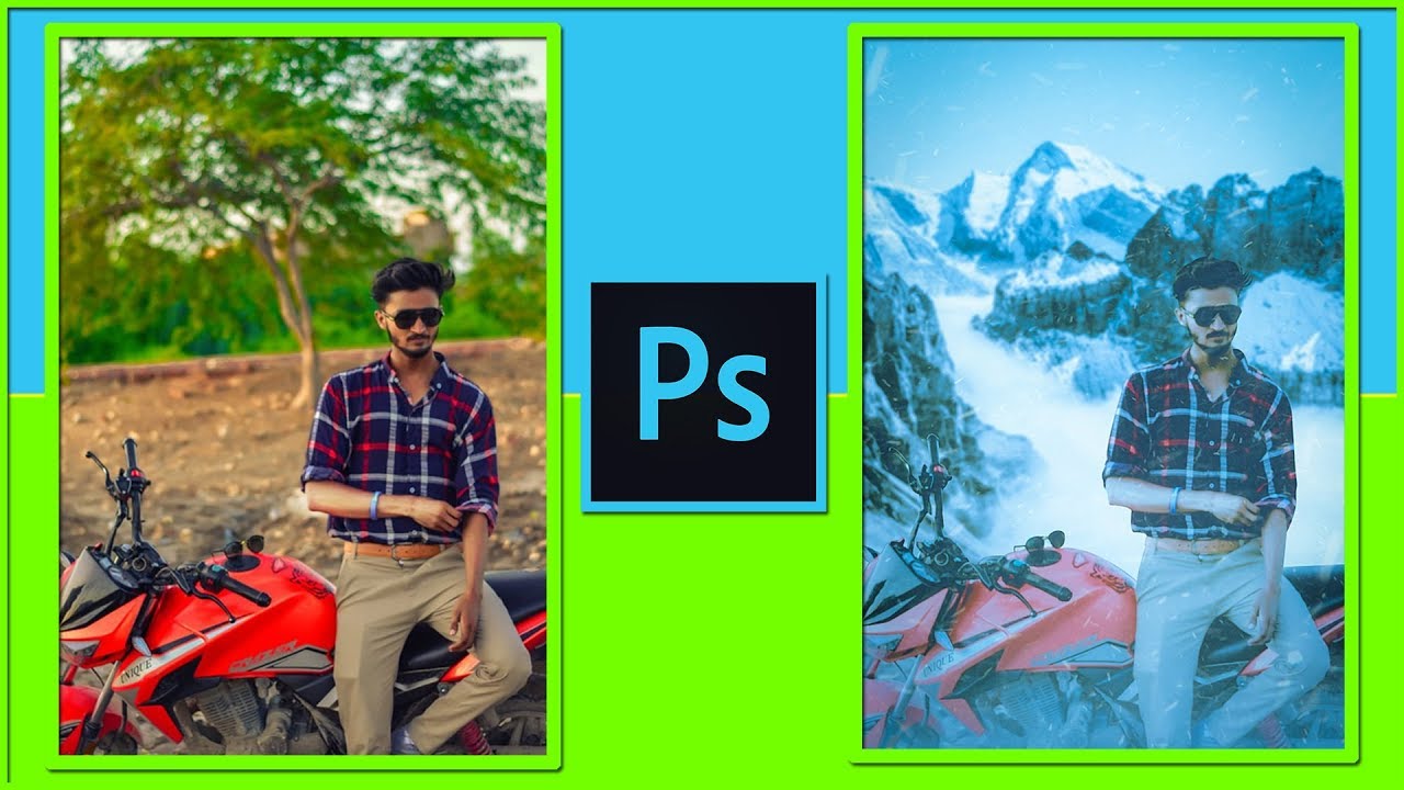 Photoshop Tutorial | Winter Photo Editing | Change Background