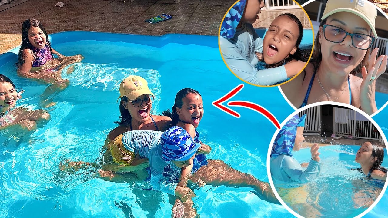 UM dia na CHÁCARA com minha FAMÍLIA de Guararapes: sem celular com piscina e diversão! 