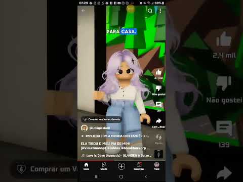 ELA TIROU MEU PAI DE MIM! @Violetmoonpt #roblox #brookhavenrp #shortsroblox