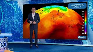 The heat wave continues, but the North is brushed by severe storms
