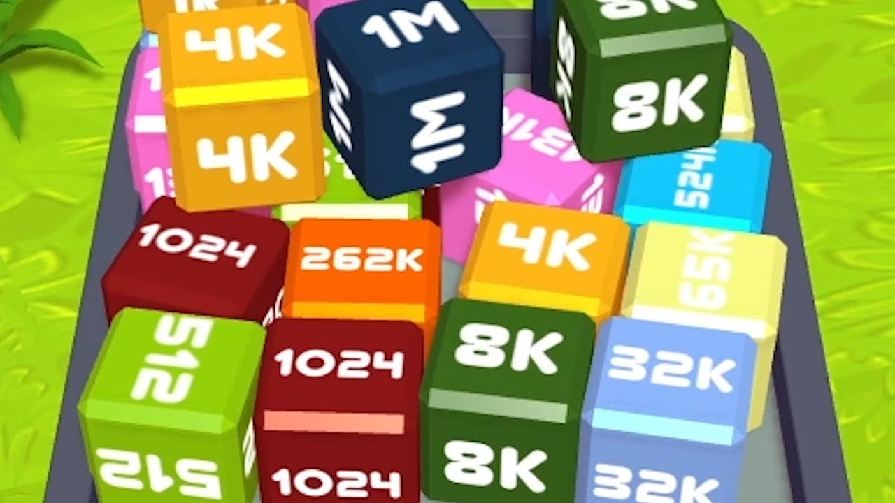 Merge Cube 2048 3D - ASMR Gameplay (Cubes Math, Level Up NumberBlocks ...