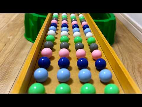 Water Marble Run Race ASMR☆Big Somen Slider & HABA Slope Healing Sound ビッグそうめんスライダー HABAスロープ 水の癒しの音