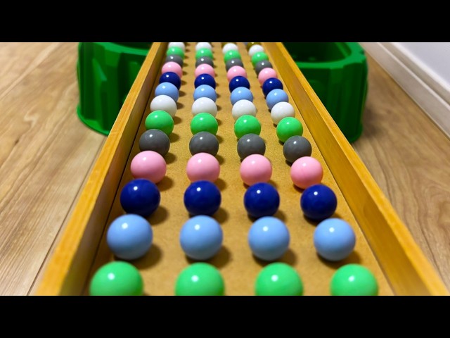 Water Marble Run Race ASMR☆Big Somen Slider & HABA Slope Healing Sound　ビッグそうめんスライダー　HABAスロープ　水の癒しの音