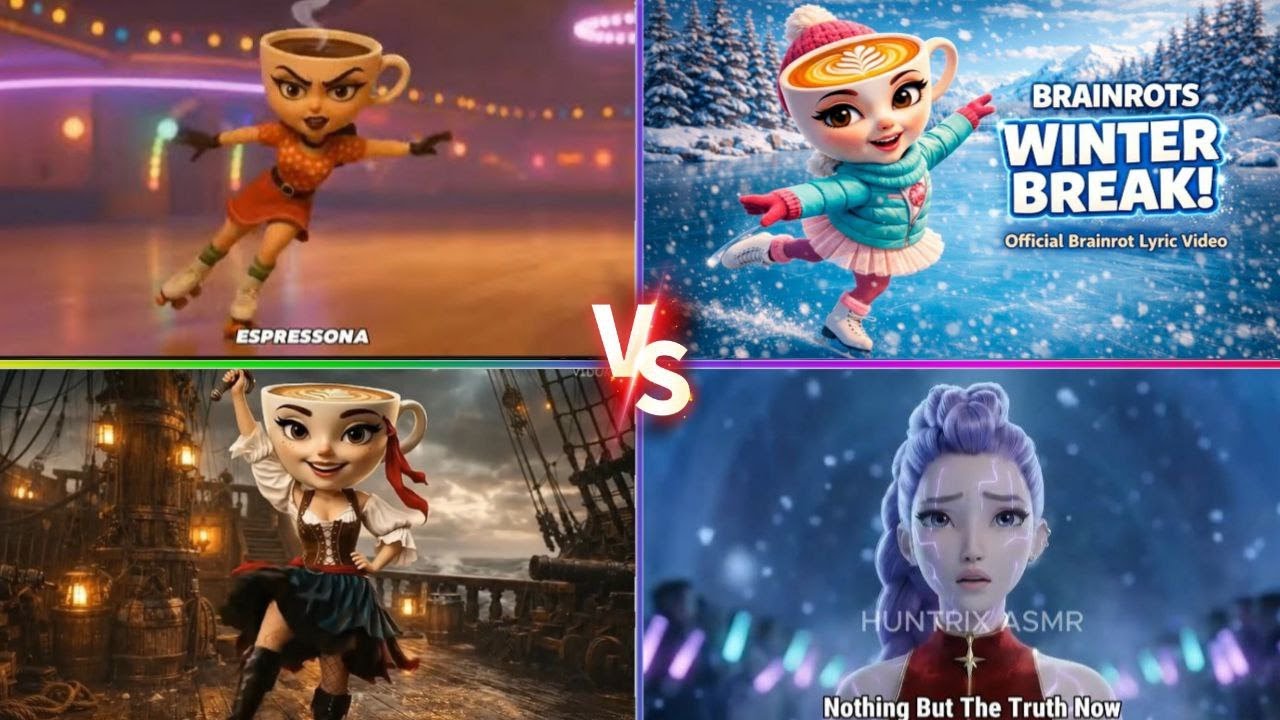 Epic AI Showdown: Espressona vs Winter Coffee Hero, Pirate Queen and Truth Seeker in Neon Arena