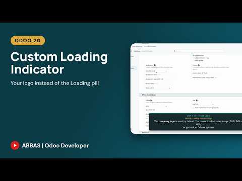 Custom Loading Indicator for Odoo 20: Your Company Logo Loading Animation (Demo)
