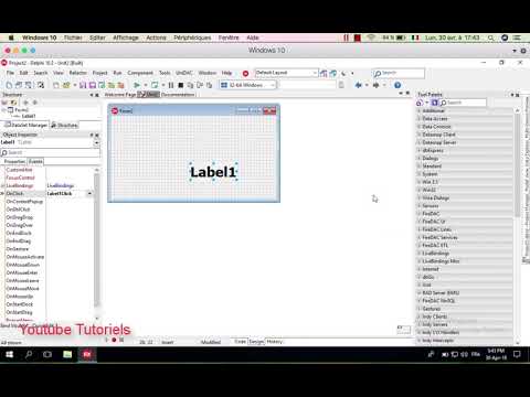 Rad Studio Delphi #2 Button .label  - 01- OnClick /حدث النقر على الزر