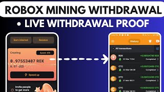 Rox Mining App Withdrawal Proof /|| New Mining App || Passive Income Crypto Mining screenshot 5