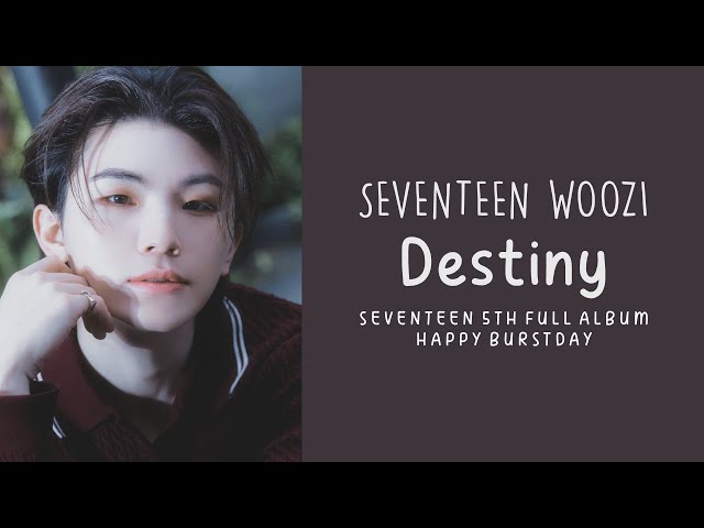 [LYRICS/가사] SEVENTEEN WOOZI (세븐틴 우지) - Destiny (운명)