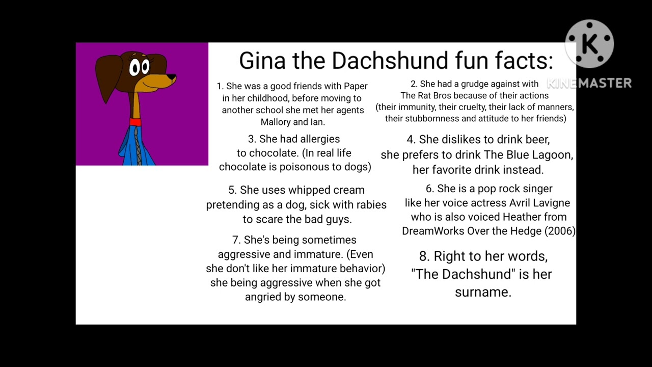 Fun facts about Gina the Dachshund and Candy (Read on the Description)