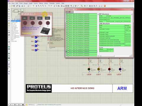 USB HID demo on LPC1343 (Proteus 7.10)