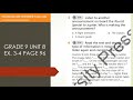 Grade 9 Unit 8 Ex 3 4 Page 96 