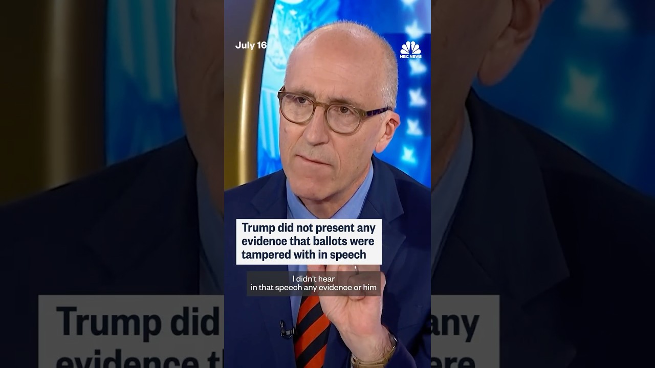 Trump did not present any evidence that ballots were tampered with in speech