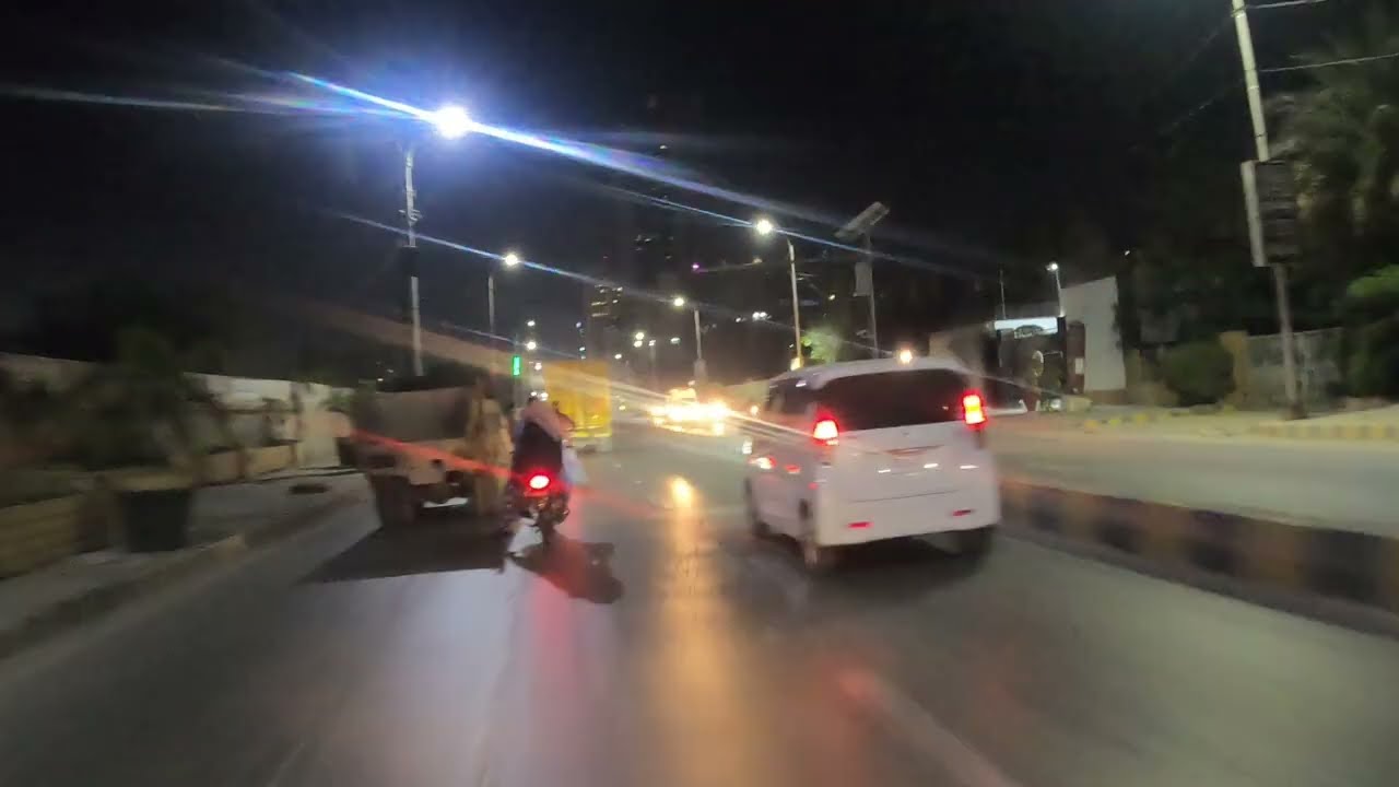 After iftar road view in Karachi 