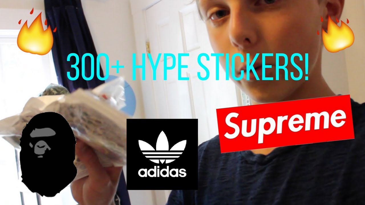 300+ HYPEBEAST STICKERS HAUL!! SUPREME, BAPE, NIKE, AND MORE!!! - YouTube