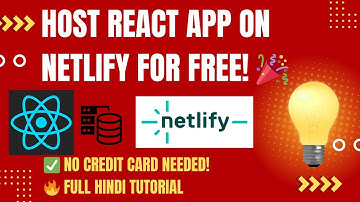 How to Host React App on Netlify for FREE (2025) | 🔥 React Website को Netlify पर Host करें