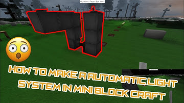 How to make a automatic light system in mini block craft | verify gamer