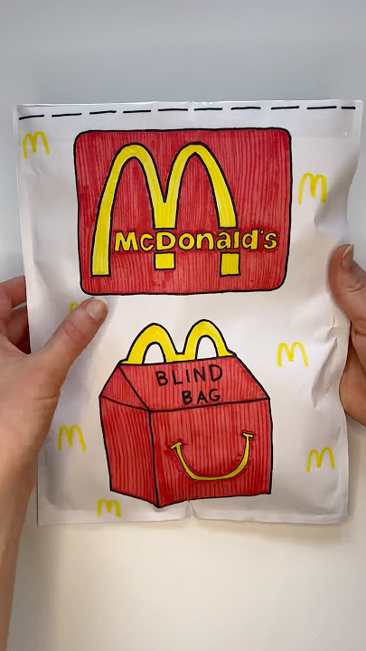 🍔McDonald’s Blind Bag🍔 #blindbag #asmr #asmrunboxing #paperdiy #papersquishy #papercraft #art