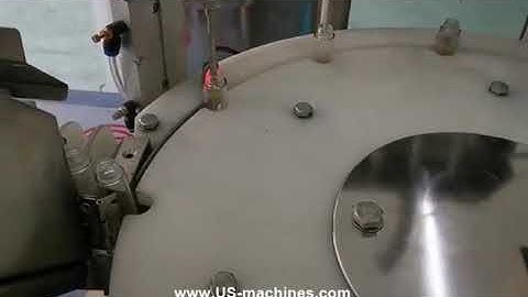 Essential oil spray bottle rotary type filling capping machine testing video