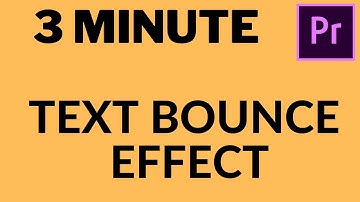 Premiere Pro CC  How to Make an Animated BOUNCING Effect for Images and Text