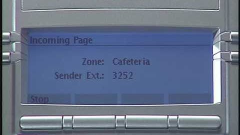 Nortel 1120E Zone Paging