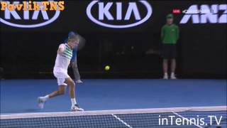 Roger Federer vs David Goffin Hot Shot Australian Open 2016