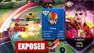 I Met All Season Top Global Worst Zilong Player in Rank 🤡| Solo Rank MLBB | Fredrinn Gameplay Jungle