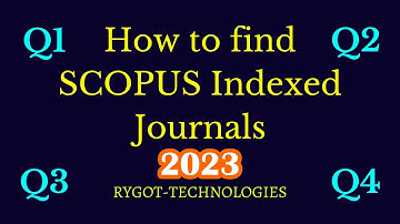 How to find SCOPUS indexed journals in 2023 | Quartile, Q1, Q2, Q3, Q4 | RYGOT Technologies | RYGOTT
