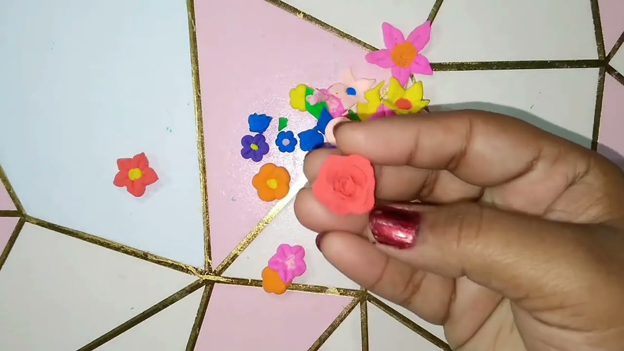Clay flower making with super clay/ air dry clay 