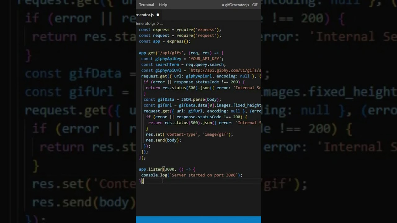 GIF Generating API with Node.js