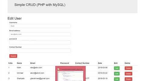Editing Rows from Table Using PHP,Learn PHP  MySQL From Beginner To Advanced, #Learn Your Self XP#